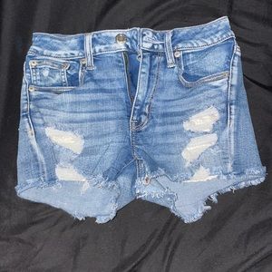 Ripped Jean Shorts